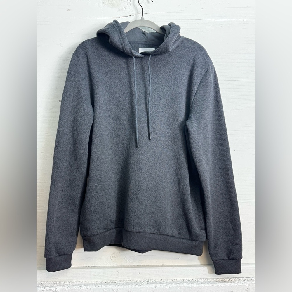 Goodfellow & Co Textured Fleece Hoodie Charcoal Gray Size M NWT